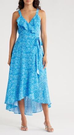 Hutch Eden Wrap Dress in Blue Shibori Floral at Nordstrom Rack, Size Xx-Small
