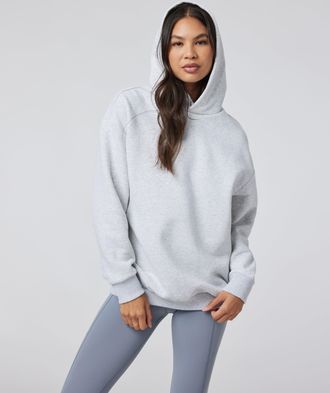 Vuori Clothing Restore Oversized Hoodie | Pale Grey Heather | XS, Size Extra Small