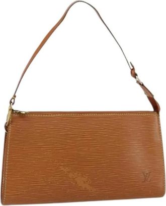 Louis Vuitton Pre-owned Accessory Pouch - Dames - Vintage Schoudertas - Bruin - ONE Size - Leer - Vintage