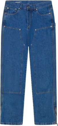 Garment Workshop Double Knee Work Pants - Dames - Regular Fit Jeans - Blauw - S - Denim - Jeans