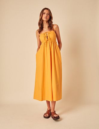 Nobody's Child Orange Aspen Midi Dress