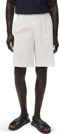 Mango Slim Fit Stretch Cotton Chino Shorts in Off White at Nordstrom, Size 34
