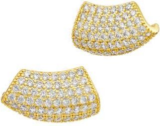 Savvy Cie Jewels Pav&eacute; Modern Ear Climbers in Yellow at Nordstrom Rack