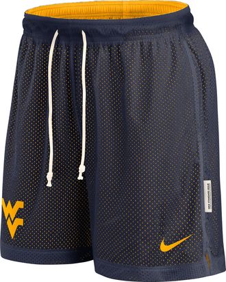 Nike West Virginia Reversible Nike Mens Dri-FIT College Shorts in Blue | 02YK19MCWVN-NTL