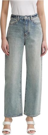 A|X Armani Exchange Relaxed High Waist Jeans - Dames - Regular Fit Jeans - Blauw - W29 - Katoen - Jeans