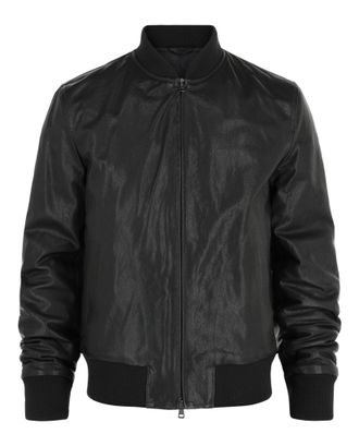 Slowear Montedoro Leather Bomber Jacket