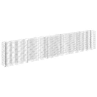 Berkfield Home Gabion Raised Bed Galvanised Steel 450x30x90 cm in Silver | Size: 450 x 30 x 90 cm