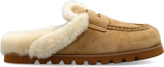 Naked Wolfe Muleslippers met corduroy - Dames - Pantoffels - Beige - 37 EU - Wol - Schoenen