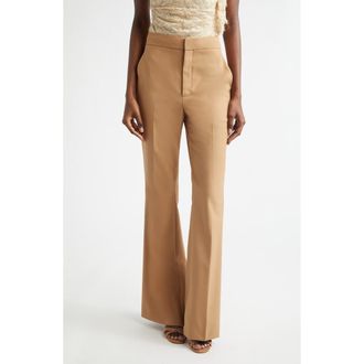 A.L.C. Sophie II Flare Wool Blend Pants in Desert Beige at Nordstrom, Size 10