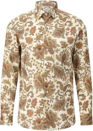 Etro Casual Overhemden - Heren - Casual Overhemden - Veelkleurig - 3XL - Katoen - Overhemden