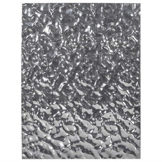 Beliani Decoraci&oacute;n De Pared De Metal Hierro Rectangular Glamuroso Plateado Coimbra