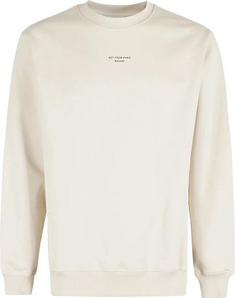 Dr&ocirc;le de Monsieur Slogan Classique Sweatshirt - Heren - Sweatshirts - Beige - XL - Hoodies & sweatvesten