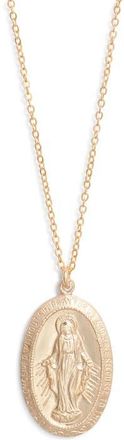 Set & Stones Virgin Mary Necklace in Gold at Nordstrom