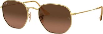 Ray-Ban Hexagonale Zonnebril - unisex - Zonnebrillen - Geel - 51 MM - Accessoires