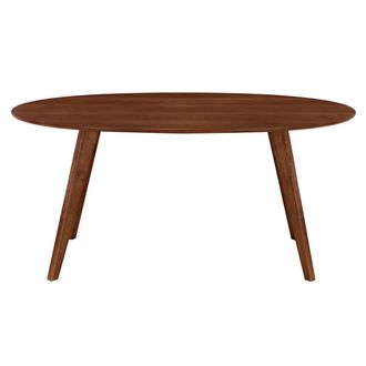 Miliboo Mesa De Comedor Dise&ntilde;o Escandinavo Oval Nogal L160 Marik