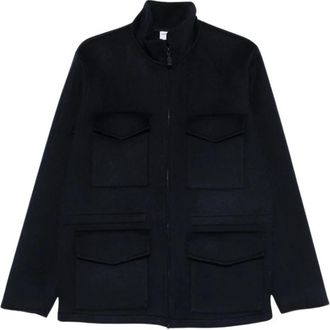 Aspesi Giacca in Lana Regular Fit - - Jackets - Uomo - Blu - S