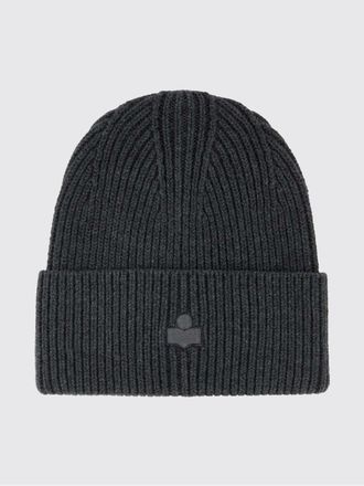 Isabel Marant Ribbed Wool-Blend Beanie Hat with Embroidered Logo