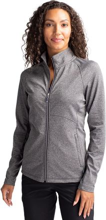 Cutter & Buck Adapt Eco Knit Heather Recycled Womens Full Zip