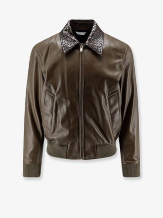 Bottega Veneta Giubbino in pelle con dettaglio Intrecciato - BOTTEGA VENETA - gender_Woman