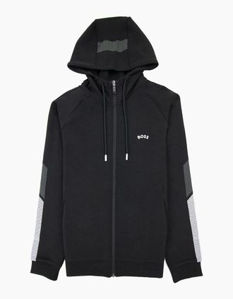 HUGO BOSS Mens Hugo Boss Saggy 2 Curved Logo Hoody Black - Size: 44