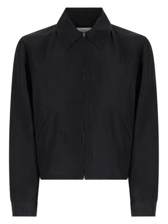 Christophe Lemaire Neutrals Zipfront Boxy Cropped Cotton Jacket