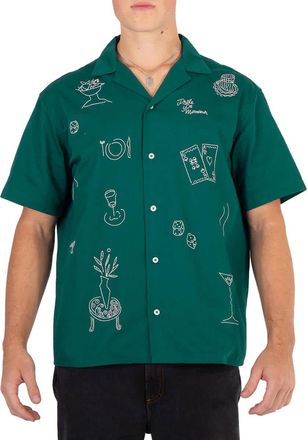 Drôle de Monsieur Forest Green La Chemise Brodee Shirt