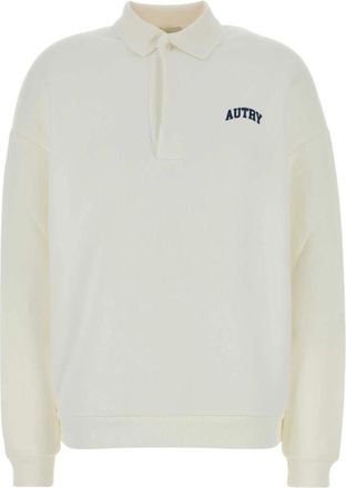 Autry Polo Collar Sweatshirt - Dames - Sweatshirts - Wit - S - Katoen - Hoodies & sweatvesten