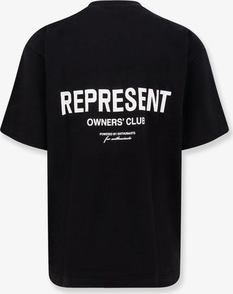 Represent Mens T-Shirt Crew Neck Black Cotton T-Shirts And Polos