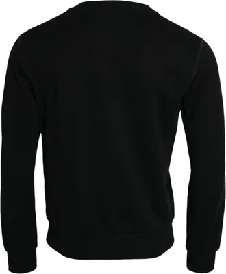 Dolce & Gabbana Black Cotton Long Sleeves Sweatshirt Mens Sweater