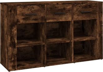 vidaXL Vidaxl - Aparador Madera Contrachapada Roble Ahumado 100x30x59,5 Cm