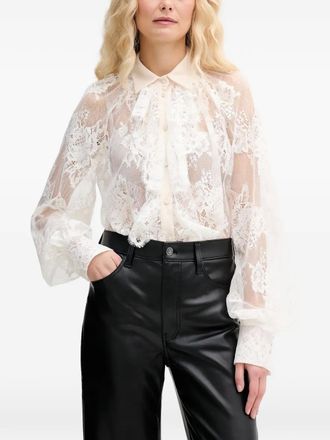 Aniye By lace-ruffled shirt - White