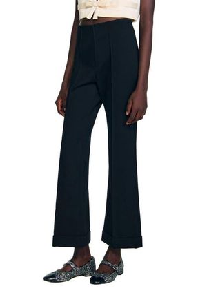 Sandro Straight-leg trousers in Black at Nordstrom, Size 40 Eu