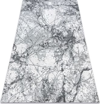 RugsX Rugsx - Alfombra Acr&iacute;lica Valencia 073 M&aacute;rmol Gris Claro / Gris Oscuro Grey 80x150 Cm