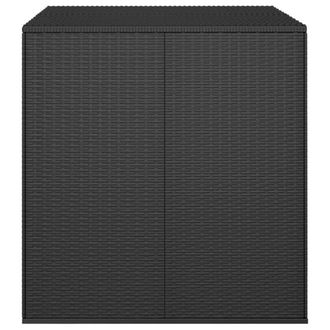 Berkfield Home Durable Garden Cushion Box PE Rattan 100x97.5x104 cm Black