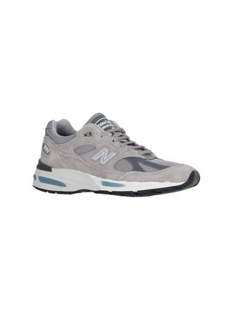 New Balance Suede & Mesh Low-Top Sneaker - Gray