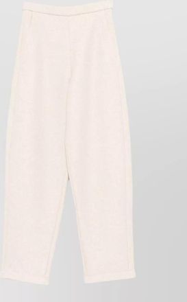 Max Mara wide leg silk nylon trousers side pockets