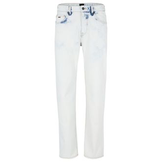 HUGO BOSS Mens Five Pocket Design Straight Leg Jeans in Pastel Blue - Size 34W/32L
