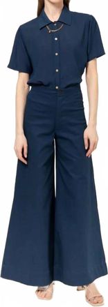 Bel Kazan Simone High Waist Flare Pant In Twilight