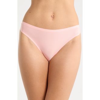 Chantelle Soft Stretch Thong in Fluor Pink at Nordstrom
