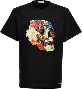Alexander McQueen Black Graphic Print T-Shirt