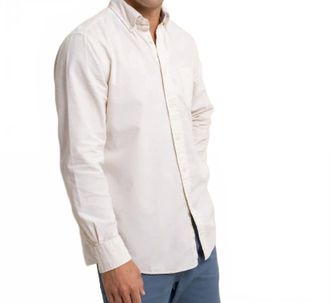 Southern Tide Lightweight Bedford Cord Sportshirt In Oatmeal