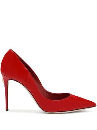 シューズ・サンダルその他 DOLCE & GABBANA Woman Pumps Red CG0927AD160 8S652 DG patent leather slingback pumps in red - Dolce Gabbana