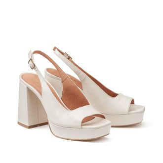 Jonak Sandalen in leer met hak slingback Vlad