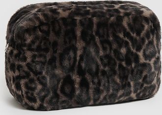 Apparis Pochette Jumbo Noor Fausse Fourrure Dark Léopard