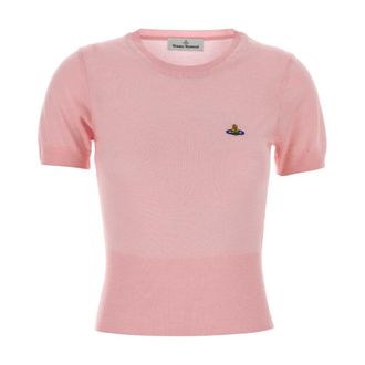 Vivienne Westwood Round-neck Knitwear, female, Pink, Size: S Bea Cardigan