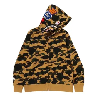 A Bathing Ape Camo Shark Full Zip Hoodie Yellow 1M30115007-YELLOW