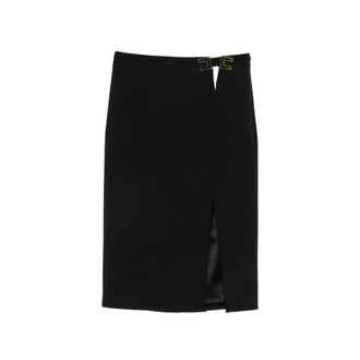 Elisabetta Franchi Logo-embellishment Side-slit Midi Skirt
