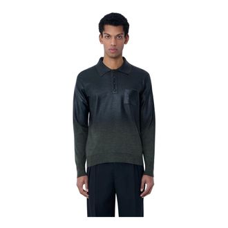 Maison Margiela Polo Shirts, male, Green, Size: S Long Sleeve Polo Shirt