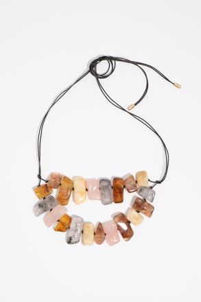 Bimba & Lola Resin Tie Necklace in Pale Pink at Nordstrom