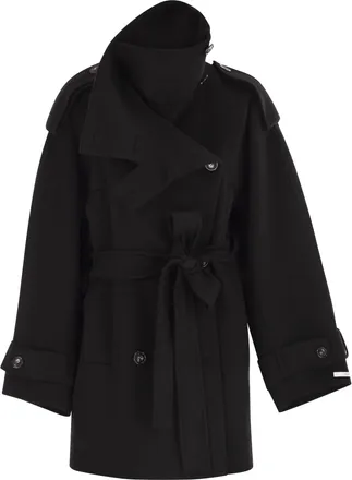 Sportmax Sportmax Bouquet1234 Short Wool Trench Coat